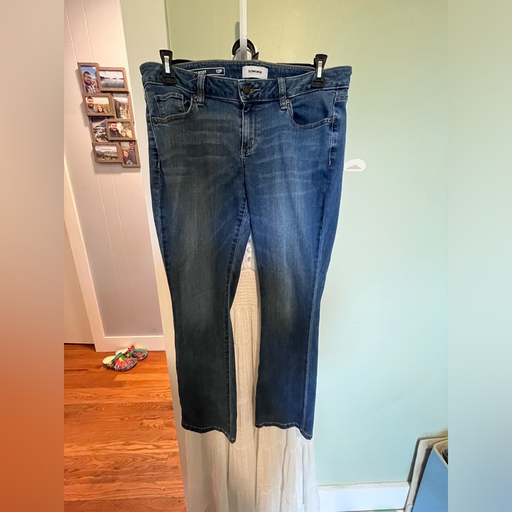 Sonoma Women's Dark Blue Straight Leg Jeans